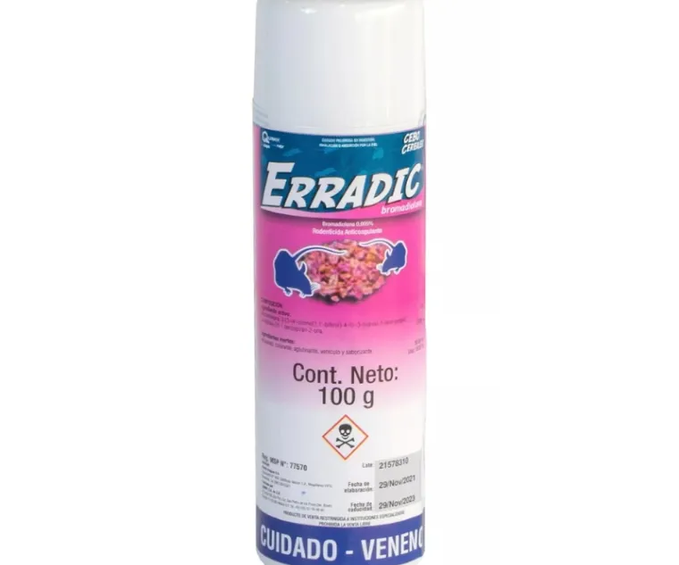 erradic pellet cebo rosado veneno ratas