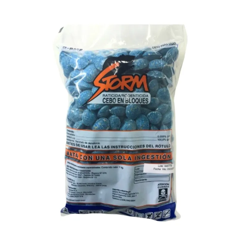 Veneno ratas ratones pastillla azul Storm